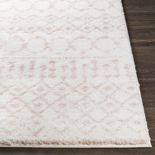 Dakota Fields Performance Cream/Pale Pink Rug & Reviews Wayfair